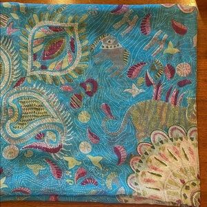 2 Chic Blue and Purple Patterned Scarf NWOT